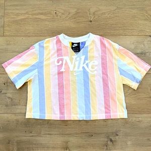 Rainbow Nike Crop Top